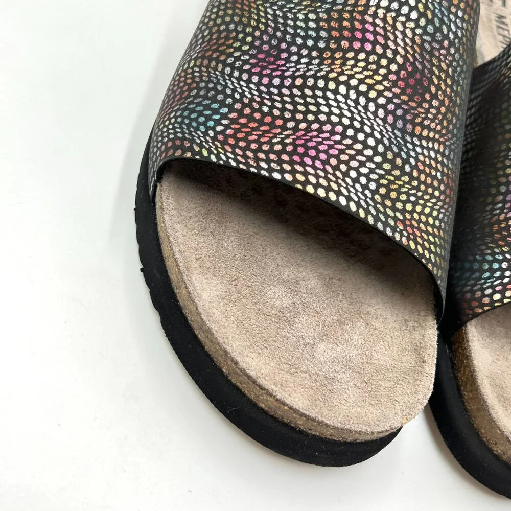 NEW Mephisto Womens 42 EU 12 US Leather Multicolor Comfort Sandals Slides‎ Shoes